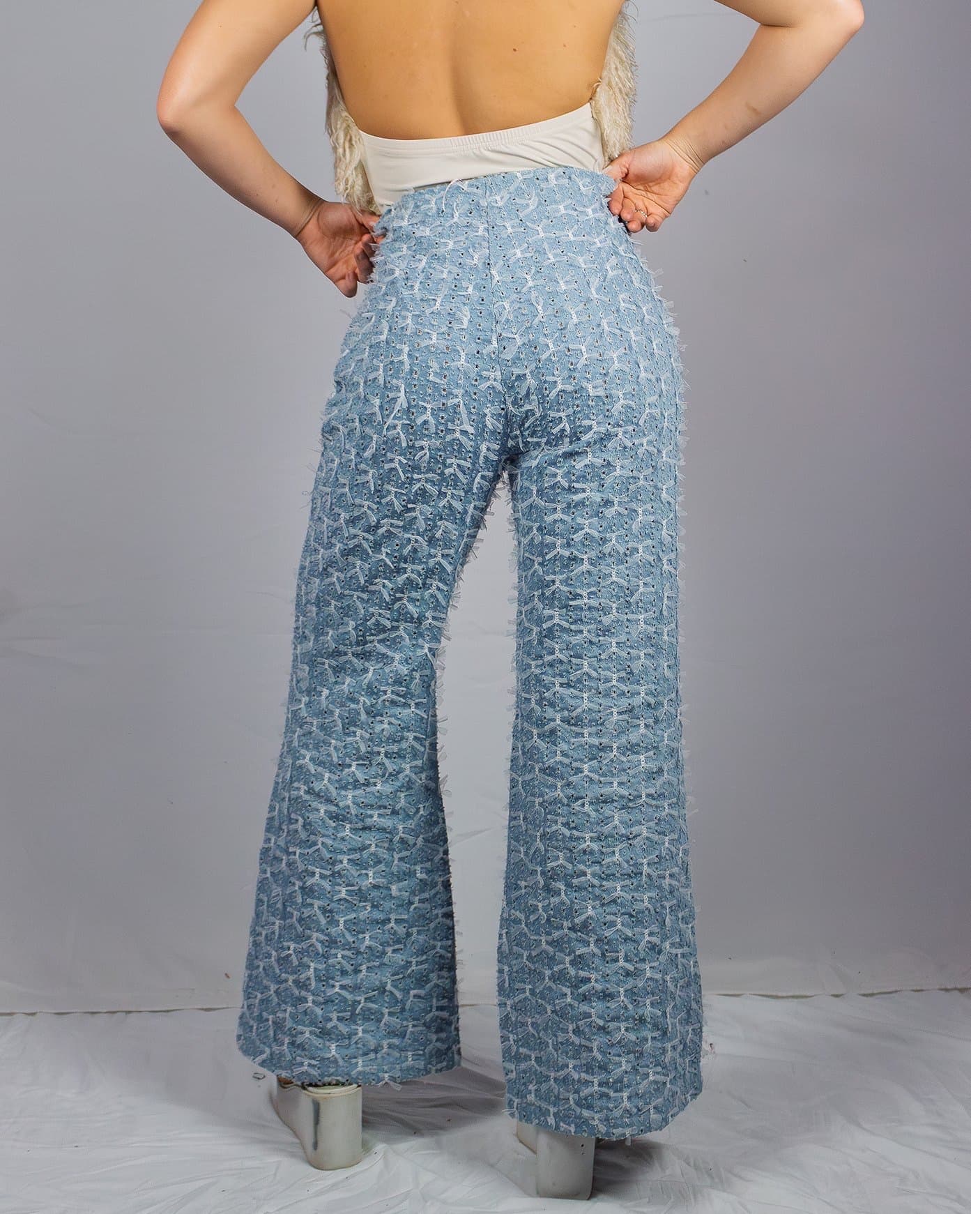 Wide Leg Bow Tie Pants