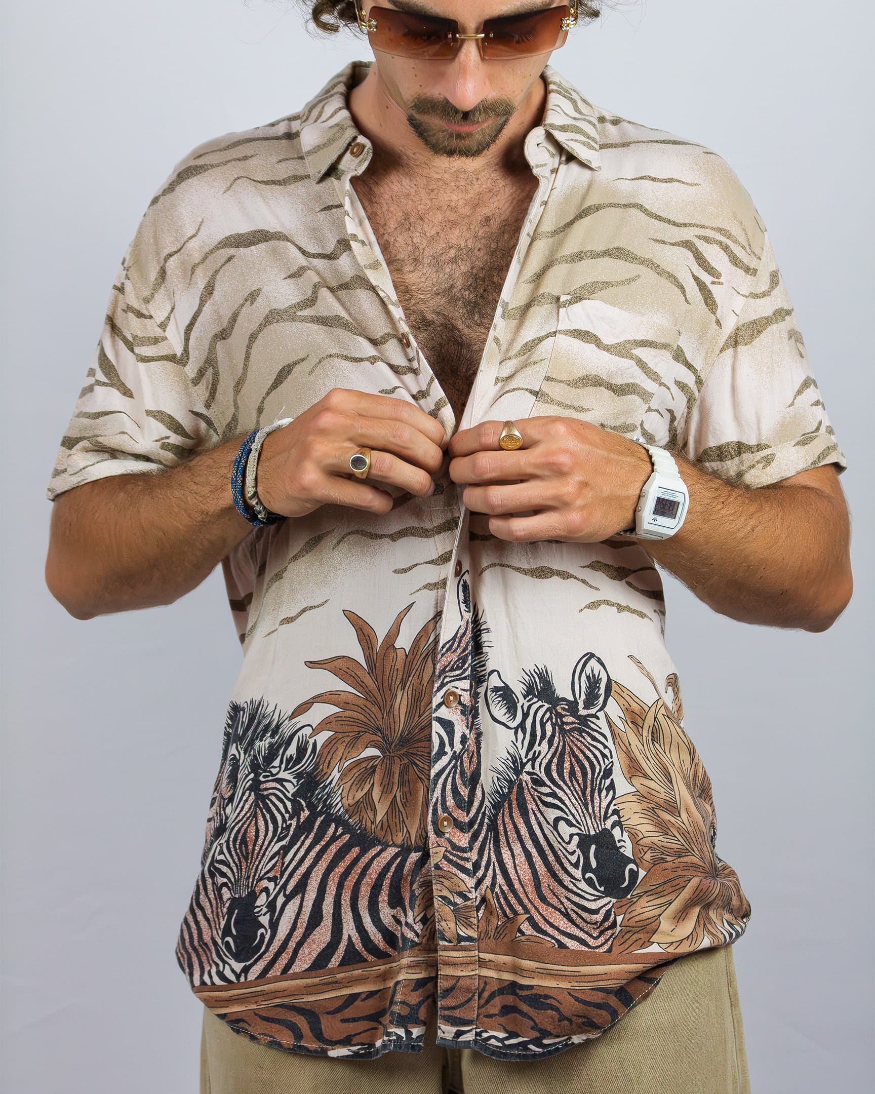 Zebra Button-Down Shirt